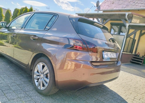 Peugeot 308 cena 33000 przebieg: 155000, rok produkcji 2014 z Wolsztyn małe 154